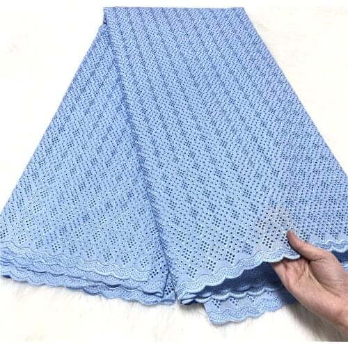 Hot Sell Swiss Cotton Embroidery Lace 2.5yards Swiss Voile Lace Dubai Style Small Piece Lace Latest African Cotton Fabrics