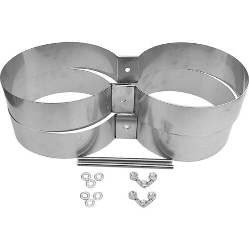 Stainless Steel Scuba Tech Diving Double Twin Cylinder Tank Mounting Bands / Connector / Retainer
