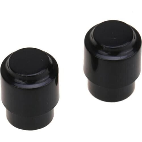 Musiclily Pro Metric Size Vintage Barrel Switch Tips 3 Way Pickup Selector Switch Knobs for Import Squier Tele, Black (Set of 2)