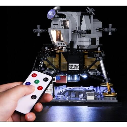 LED Light Set Diy Compatible with 10266 Apollo 11 Moon Landing Bin (Only LED Light, No Block Kit)