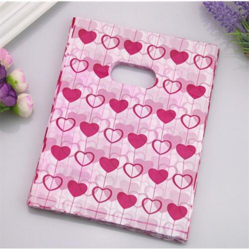 New Style Fashion Wholesale 100pcs/lot 15*20cm Princess Birthday Packaging With Sweet Heart Plastic Present Gift Package Bag