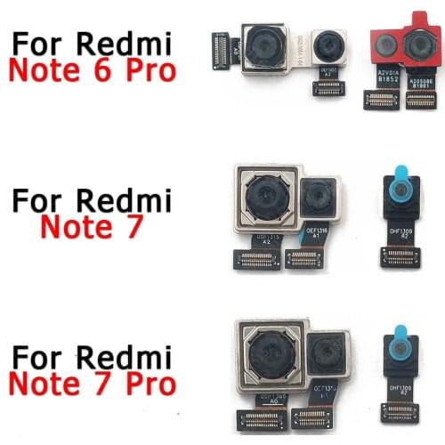 Original Front Back Camera For Xiaomi Redmi Note 7 6 Pro Rear Frontal Small Selfie Camera Module Repair Replacement Spare Parts