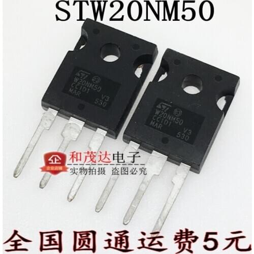 Original New 2pcs / STW20NM50 W20NM50 TO-247 500V20A
