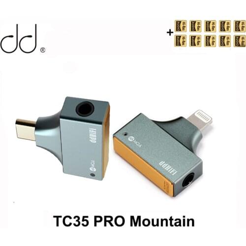 DD ddHiFi TC35 Pro Mountain ES9281AC Pro MQA Audio DAC AMP Adapter DSD512 32Bit/768kHz Type C Lightning to 3.5mm Jack Converter