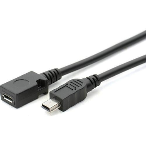 20pcs/lot USB2.0 Mini Male to USB Micro Female Adapter Converter Data Cable