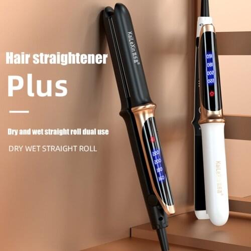 Professional Hair Straightener Flat Iron with Digital LCD Display Four-Gear Temperature Control Heat Curling Iron Straightener