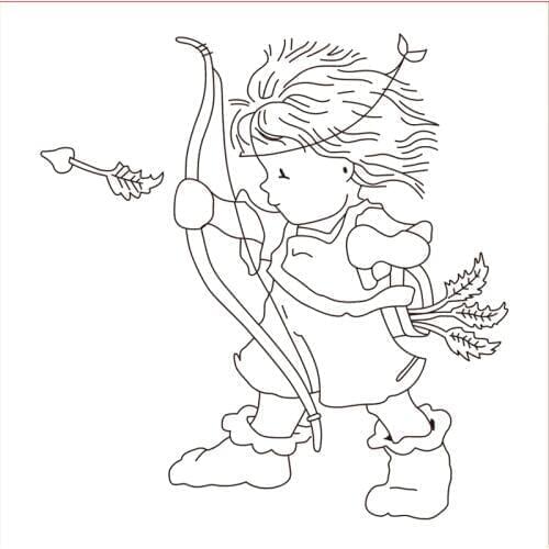 10x10 Boy archery Transparent Clear Silicone Stamp Seal for DIY scrapbooking photo album Decorative clear stamp