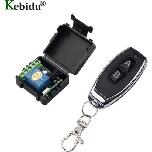 Kebidu 1Pc 433 Mhz Remote Controls RF Transmitter with Wireless Remote Control Switch DC 12V 1CH relay Receiver Module