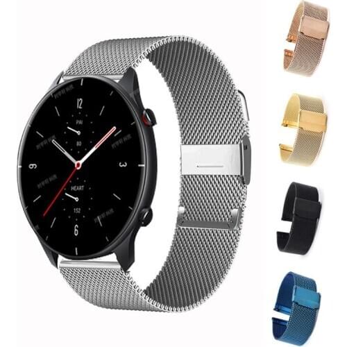 20/22mm Milanese Strap For Amazfit Bip S GTS2 2E GTR Bracelet For Huami Amazfit GTR 42mm 47mm Pace Stratos GTR2 GTR 2E Strap