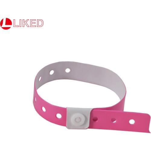 Pink Plastic Wristbands - 200 Count More Sturdy Wristbands For Parties Events Identity Tag 16mm x 250mm