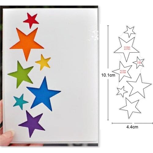 Stars 101*44mm Metal Cutting Dies new die template for DIY Scrapbooking Album Decor Embossing Paper Card Crafts Die Cut