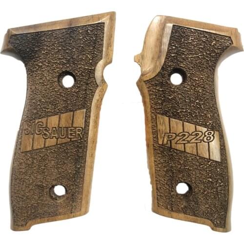 Sig Sauer P228 Special Series Laser Cutting Sig Sauer P228 Writing Wooden Grip Mod1