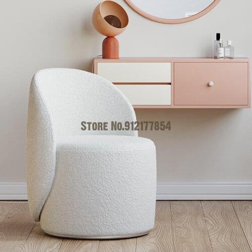 Net red dressing stool backrest bedroom female designer makeup stool Nordic simple modern ins wind dressing chair