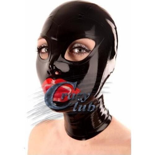 Crazy club_Customized Latex Sexy Mask Hallween Party Latex Mask with Trims