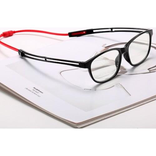 Lightweight Hanging Neck Reading Glasses Magnetic Bendable Anti Blue Light Presbyopic Glasses Men Women Adjustable Temples