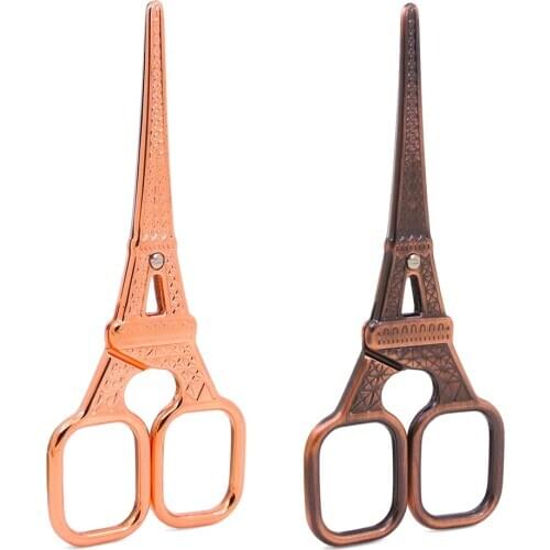 Bliss 1 Pcs Vintage Eiffel Tower Mini Scissors Tailor Antique Craft Embroidery Trimming Scissors Sewing Pinking Shears Fabric,Q