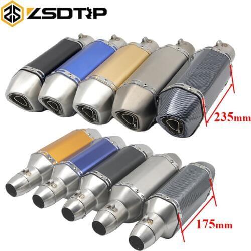 ZSDTRP 51mm Motorcycle Exhaust Pipe Stainless Steel AK Motorcycle Muffler Pit Dirt Bike For Suzuki gsr600 cb650f tmax530