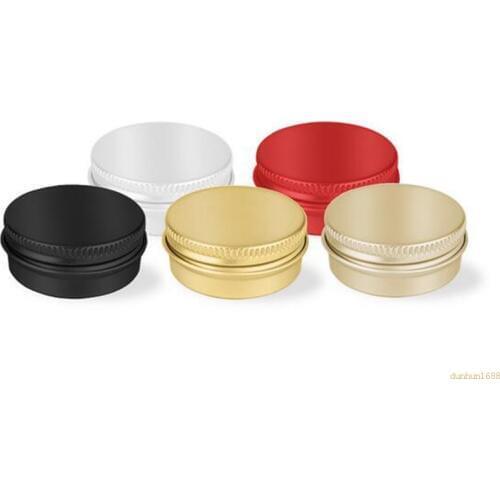 1000pcs/lot 15g Black Aluminum Jar 15ML Empty Small Lip Oil Cosmetic Eye Cream Bottle Batom Travel Lotion Tin Container#12332