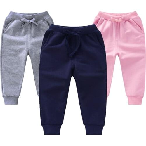 2021 New Boys Pants Spring And Autumn Fashion Cotton Kids Sweatpants Casual Girl Trousers 1 2 3 4 5 6 7 Years Children Clothing