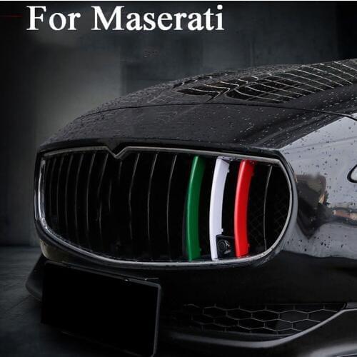 3pcs Front Grill Decoration Strips Trim For Maserati Quattroporte 2013 2014 2015 2016 Ghibli 2014 2015 2016 2017 Levante