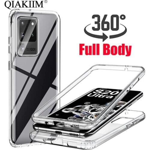 360 Full Soft Clear Cover For Samsung Galaxy Note 20 Ultra S21 FE S20 S10 Plus A72 A52 A42 A32 A51 A71 A50 A50S A30S A21S Case