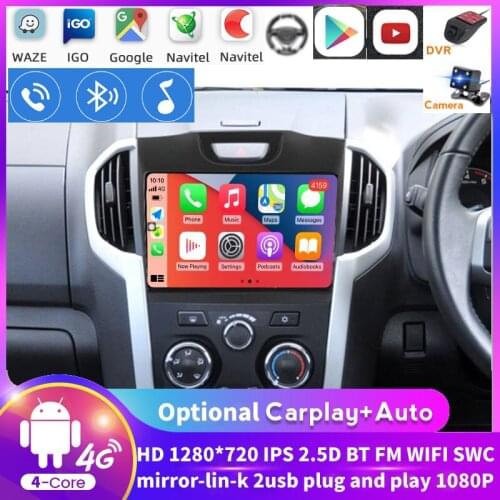 4Core Android Car Multimedia Player Stereo Carplay for Chevrolet Trailblazer Colorado S10 Isuzu D-max Head Unit Support Russian