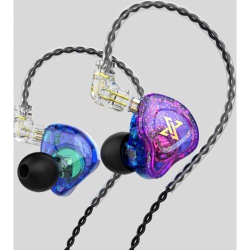 AK6-MAX In-ear Earphones Dual Dynamic Drivers HiFi Sound 3.5mm Bass Wired Sport Earbuds for Running