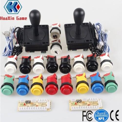 Arcade DIY Part Zero Delay USB Encoder +American Style Joystick +Multi Colour HAPP Arcade Push Button For Raspberry Pi PC Game
