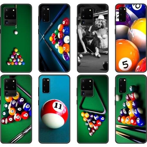 Black tpu Case For Samsung galaxy S20 /S20 PLUS/S20 ultra/S20+ /S20FE back cover billiard ball sports Gentlemanly Printing