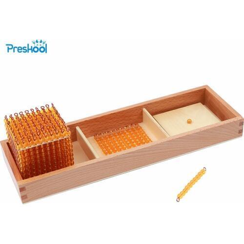 Montessori Kids Toy Baby Introduction to Decimal Quantity with Trays Learning Educational Preschool Training Brinquedos Juguets