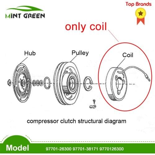 For clutch coil compressor VS16 HS18 VS18 97701-3A671 F500-MA5AB-07 97701-26300 977013A671