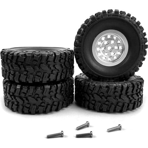 For WPL C14 C24 C34 C44 B14 B24 MN D90 D91 MN99S RC Car Upgrade Parts Metal Wheel Rim Tyre Tires Set Accessories