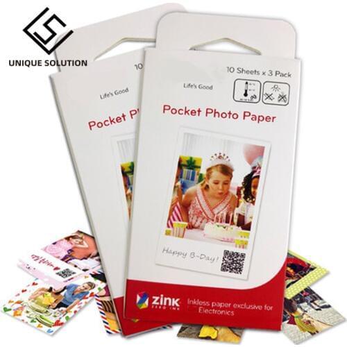 10-60 sheets photographic paper Zink PS2203 Smart Mobile Printer for LG Photo Printer PD221/PD251 PD233 PD239 printer paper