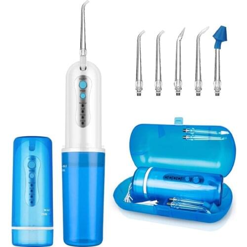 Oral Irrigator USB Rechargeable Water Flosser Portable Dental Water Jet 300ml Water Tank Waterproof Irrigator For Cleaning Teeth