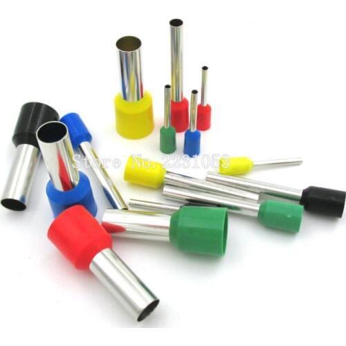 100PCS/LOT E4010 Tube insulating Insulated terminals 4MM2 Cable Wire Connector Insulating Crimp Terminal Connector VE4010