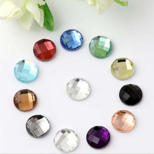 1 pack 6/8/10/12/14/16/18/20mm Cabochon Cameo Multicolor Crystal Cabochon For Diy Pendant Cabochon base Jewelry Making