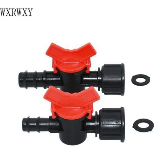 Drip irrigation valve Female 1/2 to 16mm hose 20mm hose Garden tap connectors Waterstop valve cranes 1pcs