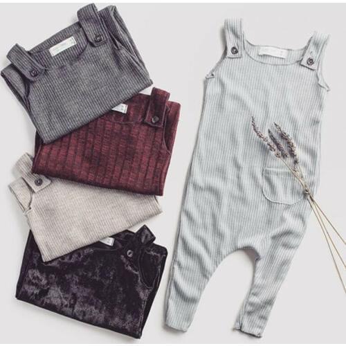 Newborn Kid Baby Girl Boy Clothes Summer Sleeveless Romper Jumpsuit Outfits Knitting One Piece Casual Rompers