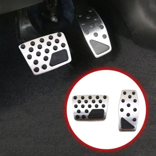 Antislip AT Pad Brake Accelerator Gas Foot Pedal Cover Trim Set Fit For Jeep Compass Renegade 2016 2017 2018 2019 2020