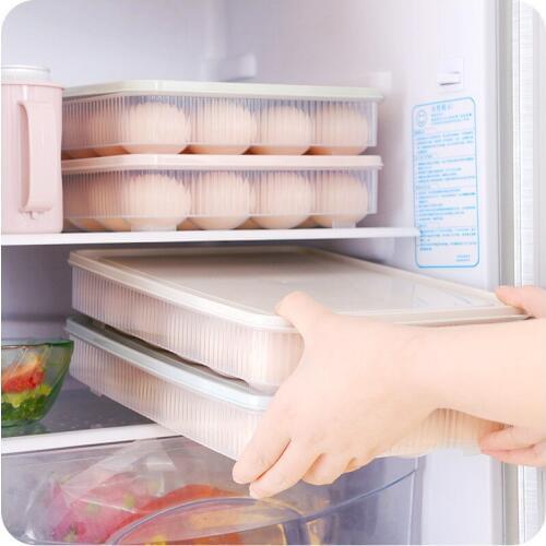 24 Grid Egg Storage Box Food Container Organizer Convenient Storage Boxes Durable Multifunctional Crisper Kitchen Products