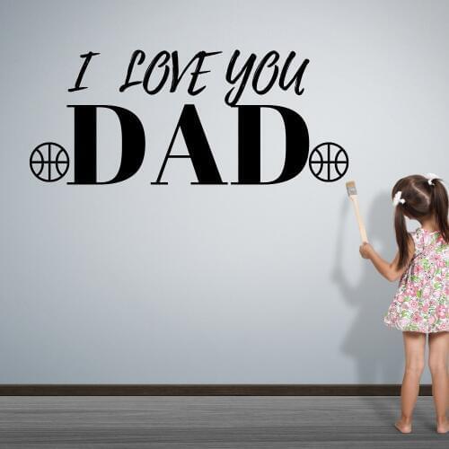 Best Selling I Love Dad Wall Sticker Decal Family Sticker Home Room Wall Decoration A00386