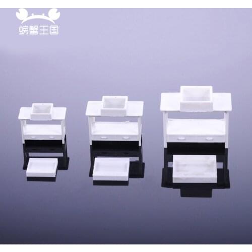5pcs 1:20 1:25 1:30 Dollhouse Furniture Dressing Table Model House White Toys For Building Kits Bedroom Dolls Make-up Toys