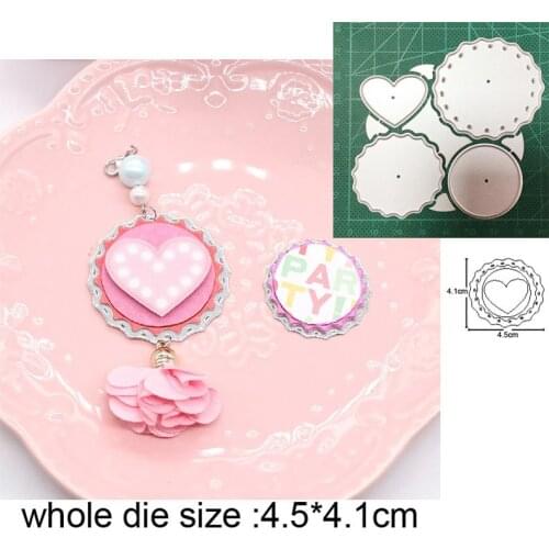 Metal cutting dies cut die mold Heart Lace Circle Frame decoration Scrapbook paper craft knife mould blade punch stencils dies