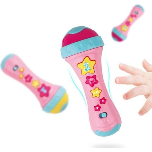 Cute Kids Multifunctional Wireless Microphone Model Microphone with Recording Voice Change Educational Toys Gift