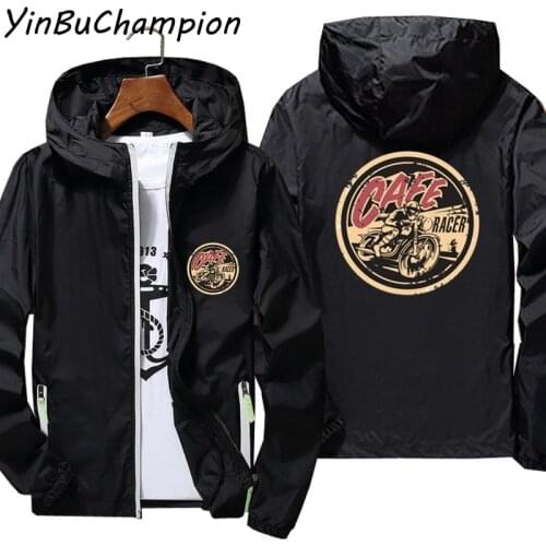 Motorcycle Cafe Racer Casual Hooded Men Women Thin Reflective Sunscreen Windbreaker Skin Coat Jacket Sports Pilot Plus Size 7XL