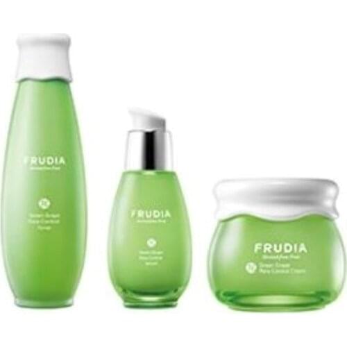 Skin Set - Frudia Green Grape Pore Control Toner Serum Cream Set Moisturize Emulsion Essence Face Care Skin Care Korea Cosmetic
