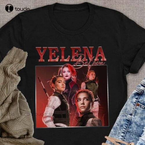 New Black Mcu Shirt Yelena Belova Vintage Unisex Shirt Florence Pugh Fan Made T-Shirt Tee Shirt