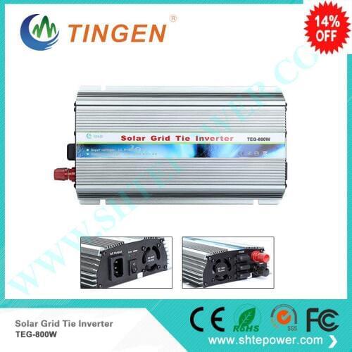New product solar inverter for on grid tie invertor convert DC 10.8-28V to 110V 220V AC output MPPT 800W