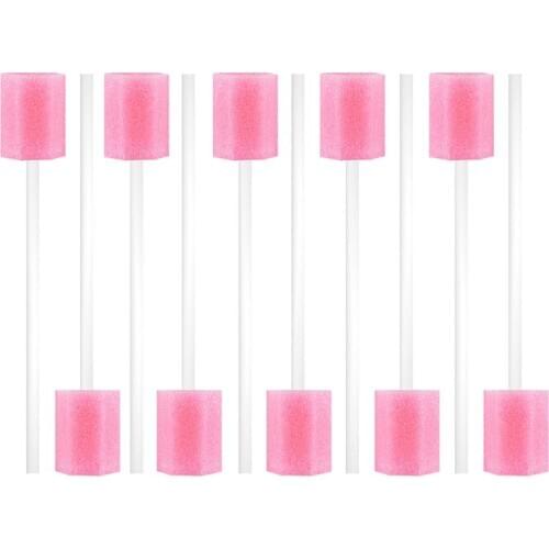 10Pcs/Set Disposable Oral Care Spong Swabs Unflavored Sterile Dental Swabsticks for Mouth Cleaning Individually Wrapped