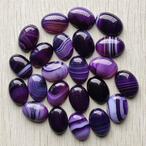 Wholesale 20pcs/lot good quality purple stripe onyx oval cab cabochon beads for jewelry Accessories making 18x25mm free shipping
